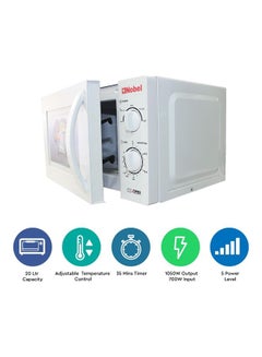 Buy Microwave Oven Manual 20 L 1050 W NMO20 White in UAE