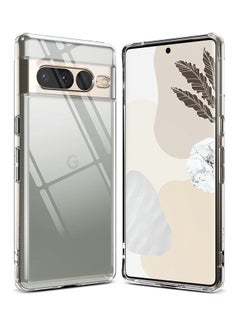 Buy Fusion Compatible With Google Pixel 7 Pro Case Minimal Yellowing Anti-Scratch Hard Clear Back Shockproof Bumper Cover Clear in Egypt