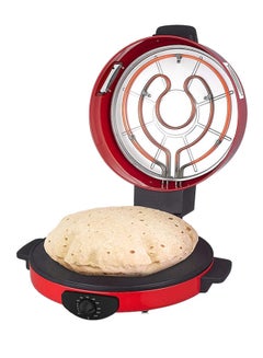 Buy Roti/Tortilla/Pizza Bread Maker with a Viewing Window, Adjustable Temperature Control and Heat Settings 2200 W NL-RM-4980G-RD Red in UAE