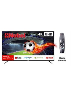 Buy 55 Inch LED Frameless UHD 4K SMART TV with LG WebOS 5.0 and Magic Remote TV Dvbt2, DLED, Dolby Audio, WiFi, Bluetooth NOB55UAU1HTN Black in UAE