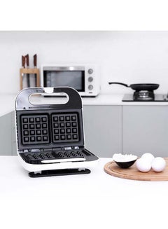 Buy Waffle Maker, 2 Slice Electric Waffle Maker| Non-Stick Waffle Maker with Adjustable Temperature Control | Cool Touch Body | Overheat Protection & Safety Lock 750 W GWM676N White in Saudi Arabia