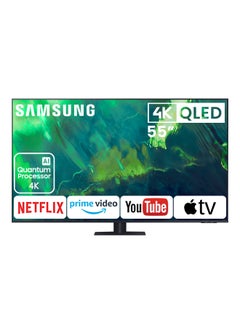 اشتري تلفزيون ذكي من فئة QLED Q70A بدقة UHD 4K وتقنية Qauntum HDR مقاس 55 بوصة 55Q70AA أسود في الامارات