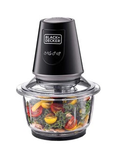 Buy Food Chopper With Mincer Grinder Function, Glass Bowl And Quad Blade 1.2 L 400.0 W GC400-B5 Clear/Black in UAE