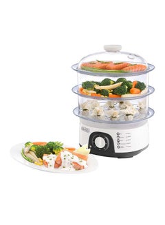 Buy Food Steamer With 3 Tier And Timer 775.0 W HS6000-B5 White in Saudi Arabia