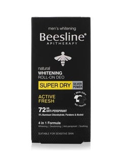 Buy Beesline Whitening Roll-On Deodorant Super Dry Active Fresh for Men 50 ml 50ml in Saudi Arabia