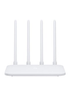 Buy Mi WIFI Router 4C Roteador APP Control 64 RAM 802.11 b/g/n 2.4G 300Mbps 4 Antennas Wireless Routers Repeater for Home White in Saudi Arabia