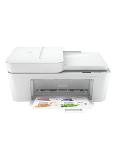 Buy DeskJet Plus 4120 All-in-one Printer, Wireless, Print, Copy, Scan & Send mobile Fax - white [3XV14B] White in UAE