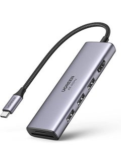 Buy 6-in-1 USB C Multifunctional Adapter New Hub HDMI Adapter 4K 60Hz HDMI Converter SD TF Card Reader 3 USB 3.0 Ports for MacBook Air Pro M1 2021 2019 2018 iPad Pro Air 4 mini 6 Galaxy S20+ Grey in UAE