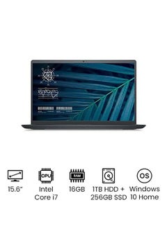 Buy Vostro 3510 Laptop With 15.6 Inch Full HD Display, 11th Gen Intel Core i7-1165G7/1TB HDD+256GB SSD/16 GB RAM/Intergrated Graphic/Windows 10 Home/ /International Version/ English/Arabic Grey in UAE