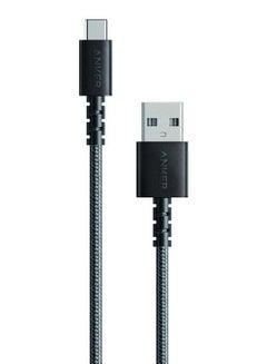 Buy Powerline USB-A To USB-C Data Sync And Charging Cable Black/Silver in UAE