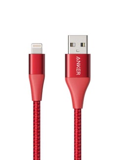 Buy PowerLine+ II 3ft Lightning Cable MFI Certified For Flawless Compatibility with IPhone X / 8 / 8 Plus / 7 / 7 Plus / 6 / 6 Plus / 5 Red in Saudi Arabia