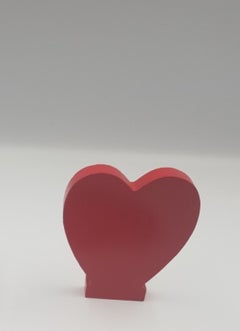 Buy Wooden Heart Red 7cm in UAE