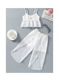 Buy Girls White Suspender Suit in Saudi Arabia