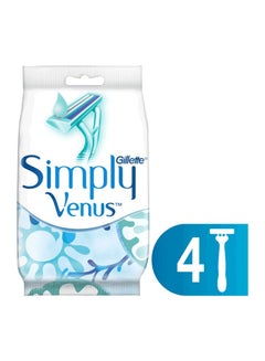 Buy Gillette Simply Venus 2 Disposable Blades bags of 4 in UAE