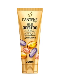 اشتري Pantene Pro-V Hair Super Food 3 Minute Miracle Conditioner Plus Mask 200مل في الامارات