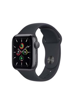 Buy Watch SE (1st Generation) GPS 40mm Space Gray Aluminum Case With Sport Band Midnight in UAE