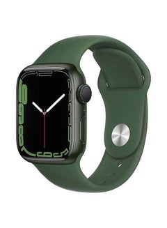Buy Watch Series 7 GPS 41mm Green Aluminium Case with Sport Band Clover in UAE