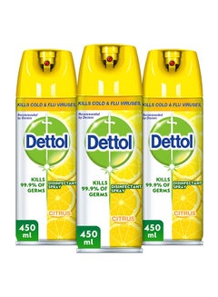 Buy Citrus Disinfectant Spray Multicolour 3x450ml in UAE