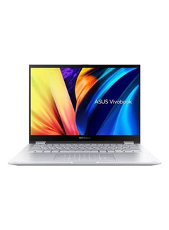 Buy Vivobook S 14 Flip TN3402QA-LZ074W Laptop With 14-Inch Display, Ryzen 5 Processer/8GB RAM/512GB SSSD/AMD Radeon RX Graphics/Windows 11 Home English/Arabic SILVER in UAE