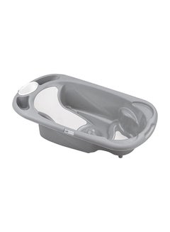 Buy Baby Bagno Bath Tub - Gray, Bathtime For Baby, Soap And Sponge Trays, Shower Accessory, Support Feet, Plug To Drain The Water, From 0 To 12 Months, Made In Italy in UAE
