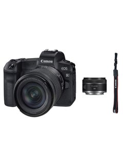 اشتري EOS RP With RF24-105mm F4-7.1 IS STM Lens Kit + RF50mm F1.8 STM Lens + Camera Strap في الامارات