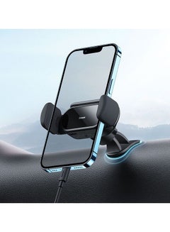 Buy Solar Power Universal Auto Clamping Mount For Dashboard Car Phone Holder Of All Type of Smart Phone Black in UAE