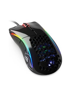 Buy Glorious Model D- (Minus) Wired Gaming Mouse - RGB 62g Lightweight Ergonomic Wired Gaming Mouse - Backlit Honeycomb Shell Design Mice (Glossy Black) in UAE