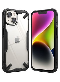 Buy Fusion -X Case Hard Back Heavy Duty Shockproof Advanced Protective TPU Bumper Phone Cover For iPhone 14 Black in UAE