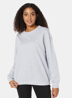 Buy Oversized Sweatshirt Grey in Saudi Arabia