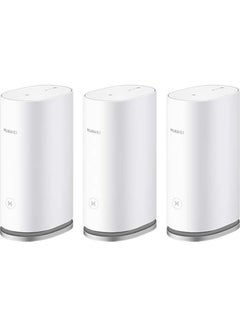 Buy 1500.0 mAh WiFi Mesh 3 Pack of 3, HUAWEI Whole-Home Wi-Fi System, HarmonyOS Mesh+, One-Touch Connect, Visualized Wi-Fi Diagnosis, HUAWEI HomeSec Security Protection, HUAWEI AI Life App White in UAE