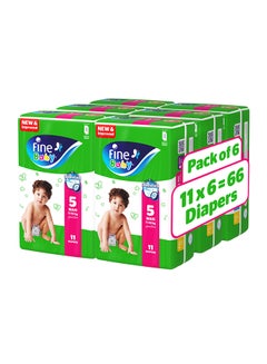 Buy Baby Diapers, Size 5, Maxi 11–16Kg, Pack Of 66 Diapers, With New And Improved Technology in UAE