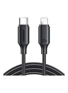 Buy Charger Type C To Lightning Cable Fast Charging Power Delivery 20W For iPhone 12 13 14 And All Series 1M Black in UAE