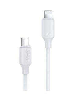 Buy Charger Type C To Lightning Fast Charging Power Delivery 20W Cable For iPhone 12 13 14 And All Series 1M White in UAE