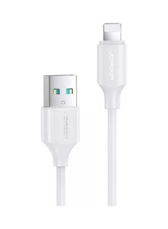 Buy 2.4A Fast Charging Data Cable USB To Lightning For IPhone IPad 1M White in UAE