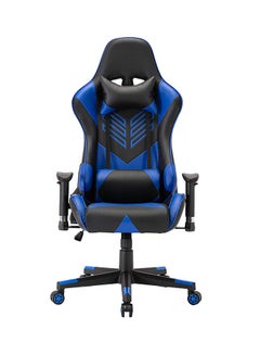 اشتري Throne U Leatherette PC Recliner Executive Ergonomic Adjustable Gaming Chair- Black & Blue في الامارات