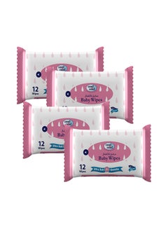 Buy Baby Wipes Ultra Soft & Gentle 12’S Pack of 4 in UAE