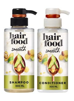 اشتري Sulfate Free Smoothening Shampoo And Conditioner With Avocado And Argan Oil Pack Of 2 300ml في الامارات