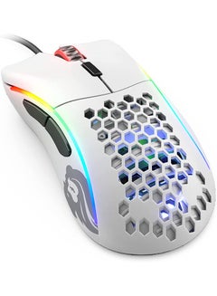 اشتري Glorious Model D Minus Honeycomb Gaming Mouse - Light Weight RGB PC Mouse - 61 g PC Accessories - USB Mouse Wired - Matte White Wired Gaming Mouse في السعودية
