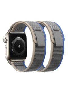 اشتري 2Pack for Apple Watch Trail Band 49mm 45mm 44mm 42mm Nylon Woven Sport Strap for iWatch Series Ultra/8/7/SE/6/5/4/3/2/1 Dark Grey في السعودية