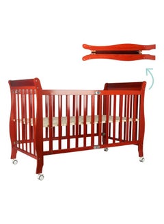 اشتري Wooden Foldable Baby Crib 129x69x96 Cm في الامارات