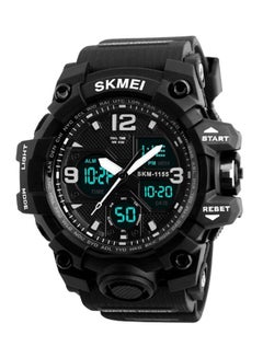 Buy Men's Water Resistant Analog & Digital Watch 1155B - 55 mm - Black in UAE