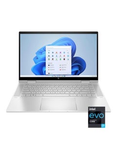 اشتري Envy X360 Convertible-2-In-1 Laptop With 15.6-Inch Display, Core i7-1195G7 Processor/32GB RAM/1TB SSD/Intel Iris Xe Graphics/Windows 11 English Silver في الامارات