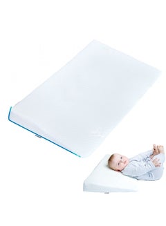 Buy Universal Baby Wedge Pillow For Reflux, Breathing Difficulty, Regurgitation And Good Sleep, Fits Baby Mattress And Crib With Washable Cover in UAE