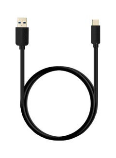 Buy USB 3.1 Type C to USB-A Sync and Charge Cable with High-Speed Data Transfer Black in UAE