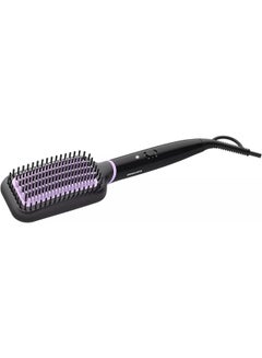 Buy Hair Straightening Brush BHH880/03 Black/Purple in UAE