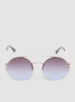 Buy Women's Sunglass With Durable Frame Lens Color Blue Frame Color Gold in Egypt