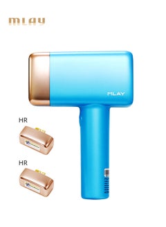 Buy Newest T14 IPL Hair Removal Device With 2 Lamp 3℃ Cold Compress 500000 Pulses 5-Levels Home Laser Sky Blue in Egypt