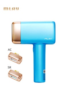 اشتري Updated T14 IPL Hair Removal Device With AC SR Lamp 3℃ Cold Compress 5-Levels 500000 Pulses Painless Laser Sky Blue في مصر