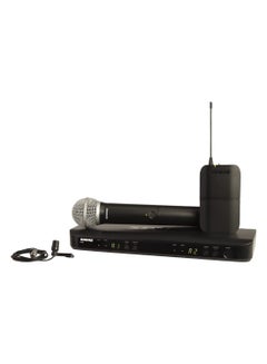 اشتري Wireless Combo System With Dual Channel Receiver Handheld Transmitter With PG58 Vocal Microphone Capsule Bodypack And Lavalier Condenser Mic BLX1288UKCVLX-K14 Black في السعودية