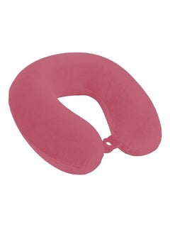 Buy Velvet Neck and Travel Pillow Velvet Light Pink 30x25x10centimeter in Saudi Arabia